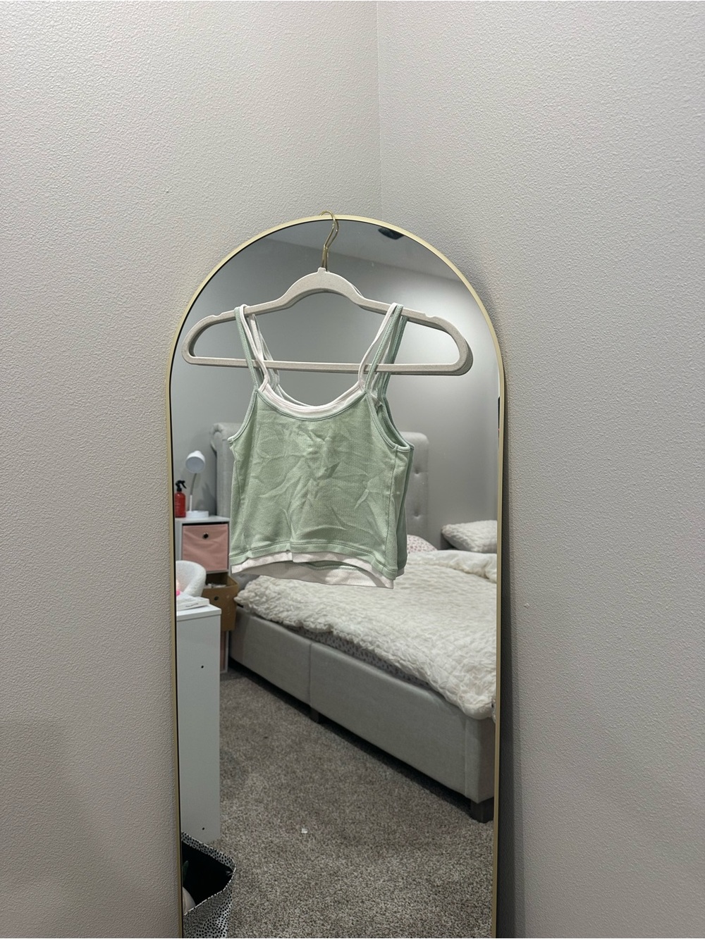Brandy Melville Mint Green Double-Strap Cropped Tank